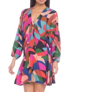 FARM RIO Color V-neck Dress